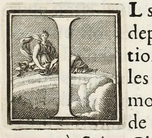 An illustration from Entretiens sur les vies et sur les ouvrages des plus excellens peintres anciens et modernes, 1682, leaf 7