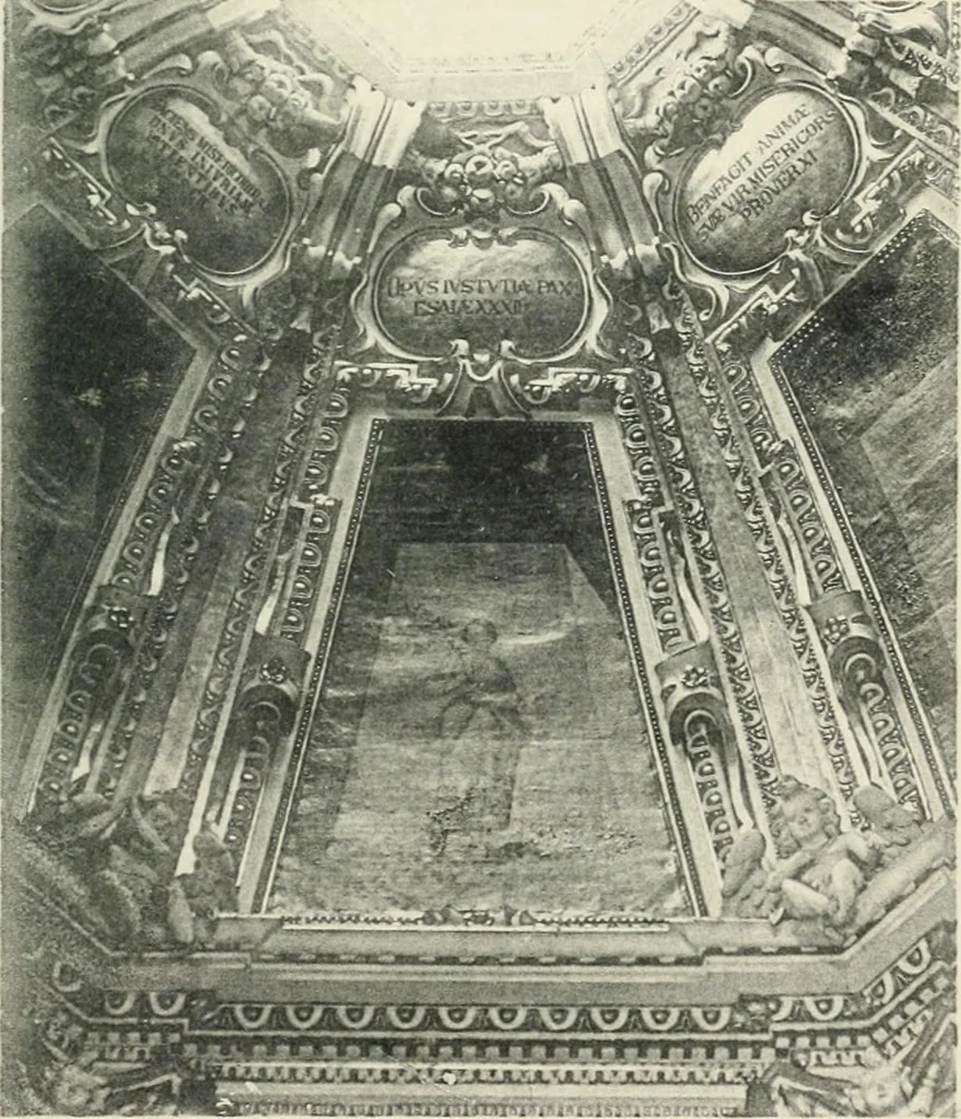 An illustration from Die Entwicklung der barocken Decken-malerei in Tirol. Mit 44 Tafeln und 6 Doppeltafeln, 1912, leaf 436
