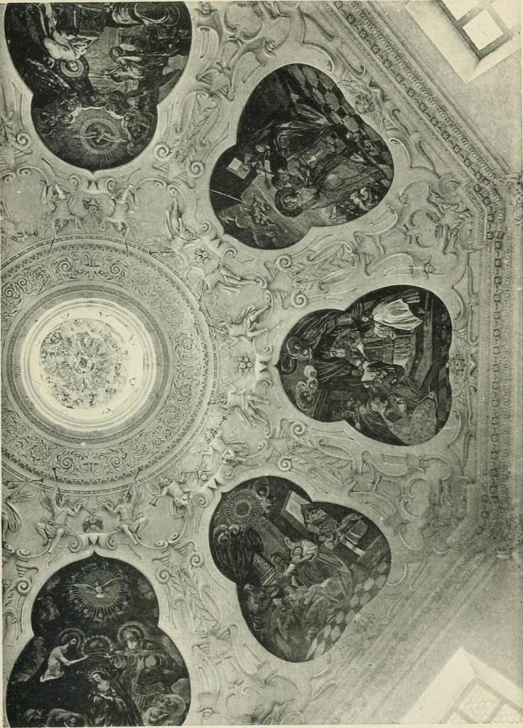An illustration from Die Entwicklung der barocken Decken-malerei in Tirol. Mit 44 Tafeln und 6 Doppeltafeln, 1912, leaf 444