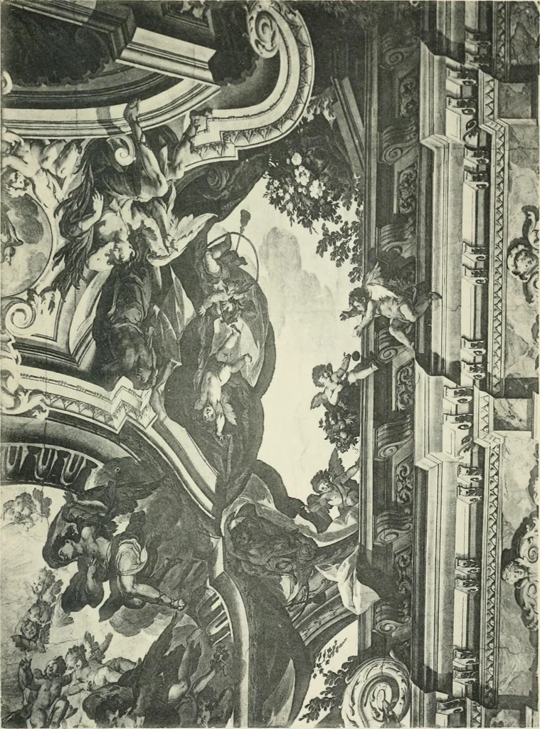 An illustration from Die Entwicklung der barocken Decken-malerei in Tirol. Mit 44 Tafeln und 6 Doppeltafeln, 1912, leaf 470