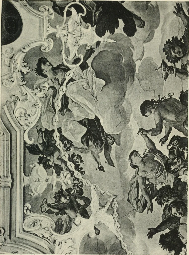 An illustration from Die Entwicklung der barocken Decken-malerei in Tirol. Mit 44 Tafeln und 6 Doppeltafeln, 1912, leaf 472