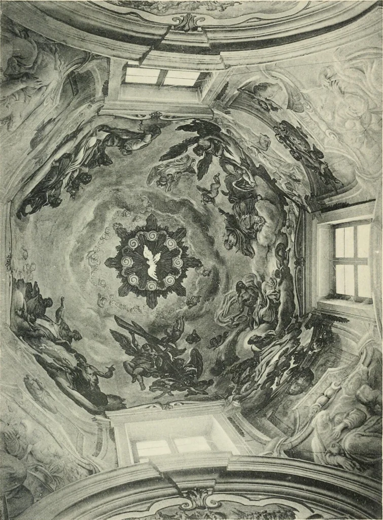 An illustration from Die Entwicklung der barocken Decken-malerei in Tirol. Mit 44 Tafeln und 6 Doppeltafeln, 1912, leaf 474