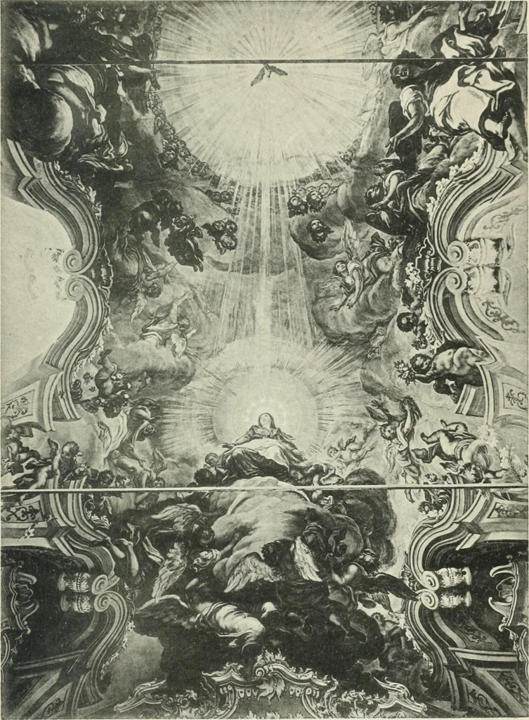 An illustration from Die Entwicklung der barocken Decken-malerei in Tirol. Mit 44 Tafeln und 6 Doppeltafeln, 1912, leaf 476