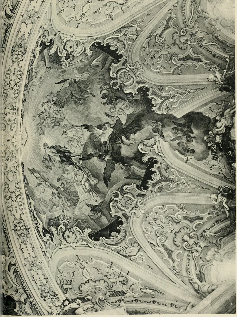 An illustration from Die Entwicklung der barocken Decken-malerei in Tirol. Mit 44 Tafeln und 6 Doppeltafeln, 1912, leaf 492