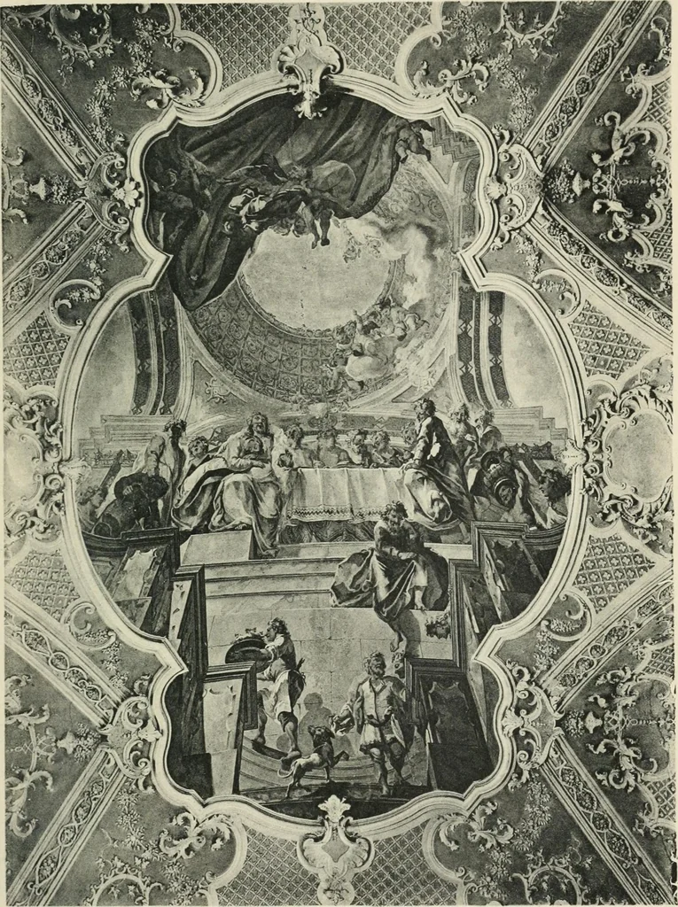 An illustration from Die Entwicklung der barocken Decken-malerei in Tirol. Mit 44 Tafeln und 6 Doppeltafeln, 1912, leaf 494