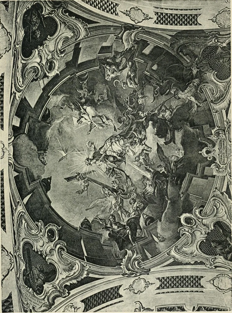 An illustration from Die Entwicklung der barocken Decken-malerei in Tirol. Mit 44 Tafeln und 6 Doppeltafeln, 1912, leaf 496