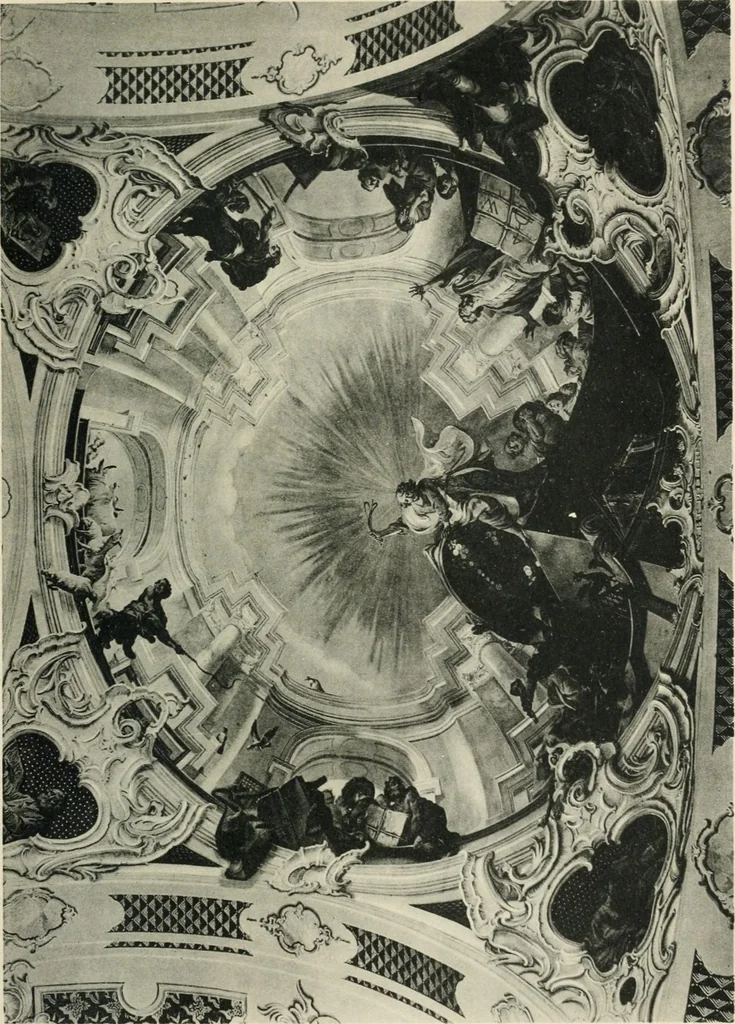 An illustration from Die Entwicklung der barocken Decken-malerei in Tirol. Mit 44 Tafeln und 6 Doppeltafeln, 1912, leaf 498