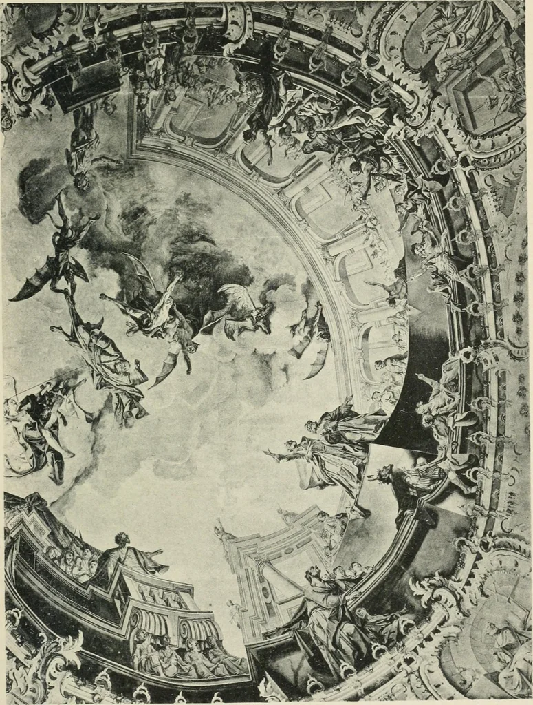 An illustration from Die Entwicklung der barocken Decken-malerei in Tirol. Mit 44 Tafeln und 6 Doppeltafeln, 1912, leaf 506