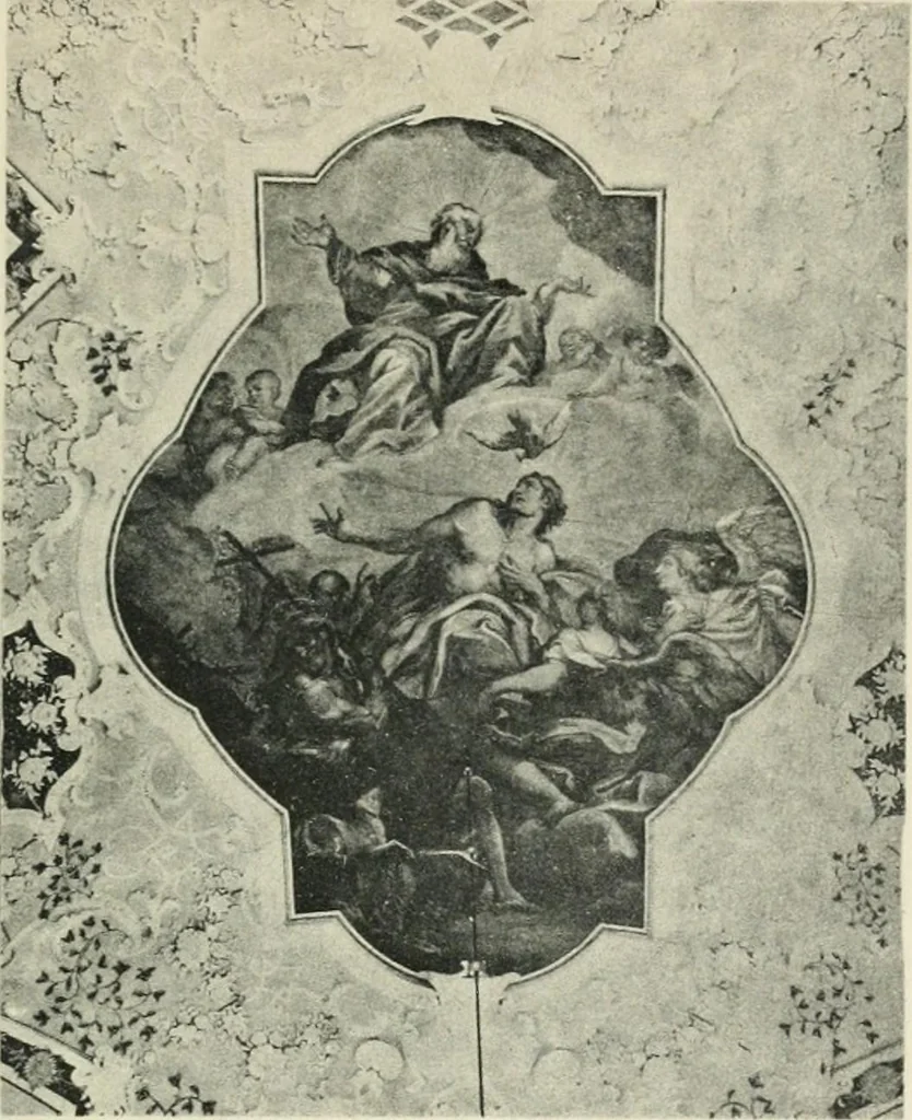 An illustration from Die Entwicklung der barocken Decken-malerei in Tirol. Mit 44 Tafeln und 6 Doppeltafeln, 1912, leaf 514