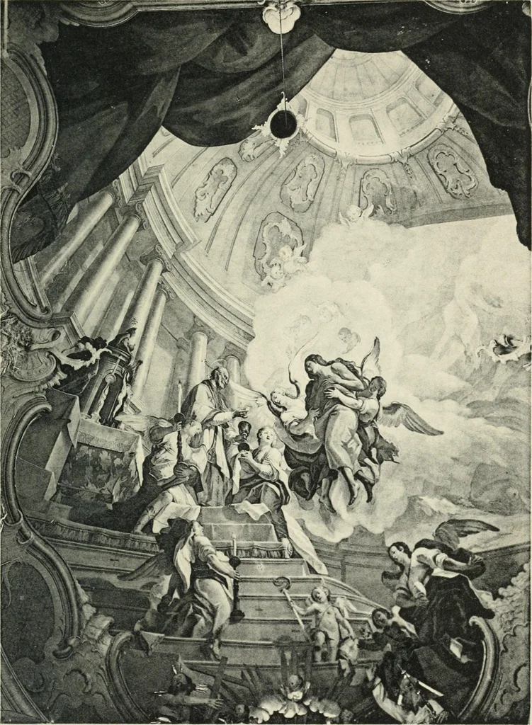 An illustration from Die Entwicklung der barocken Decken-malerei in Tirol. Mit 44 Tafeln und 6 Doppeltafeln, 1912, leaf 518
