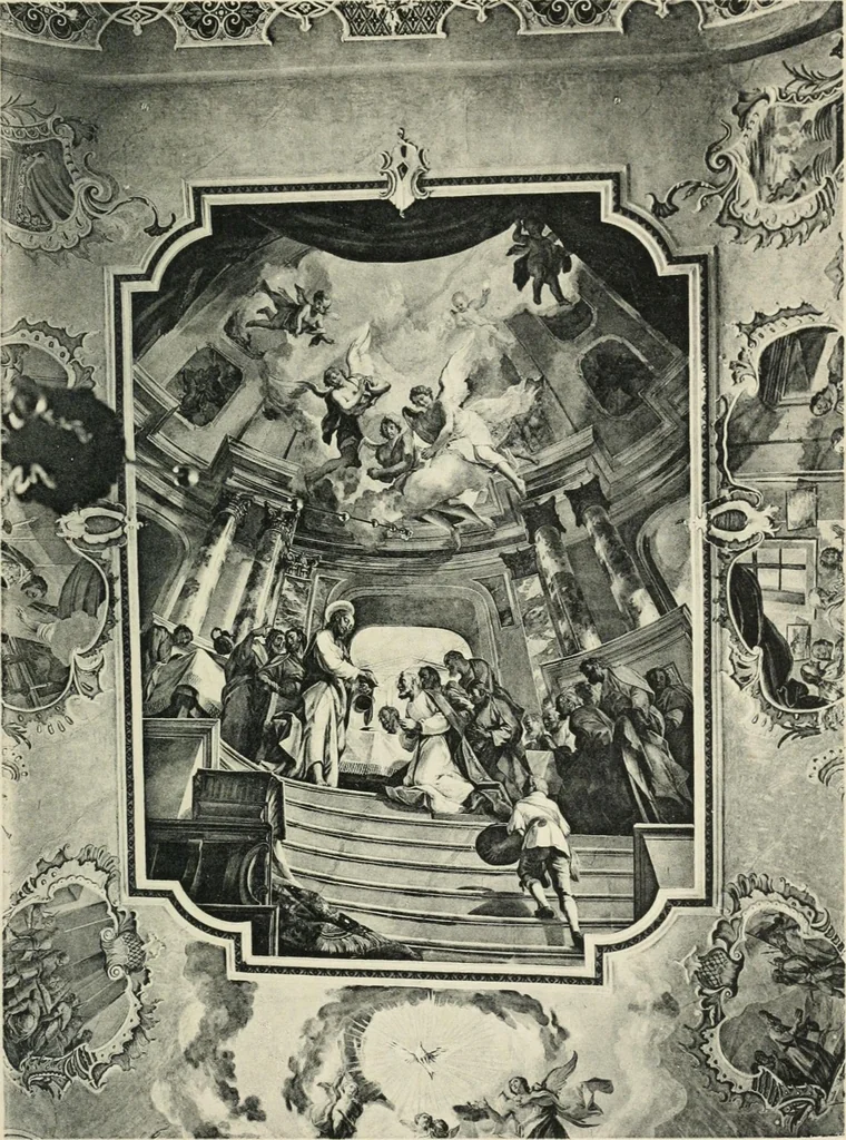 An illustration from Die Entwicklung der barocken Decken-malerei in Tirol. Mit 44 Tafeln und 6 Doppeltafeln, 1912, leaf 520