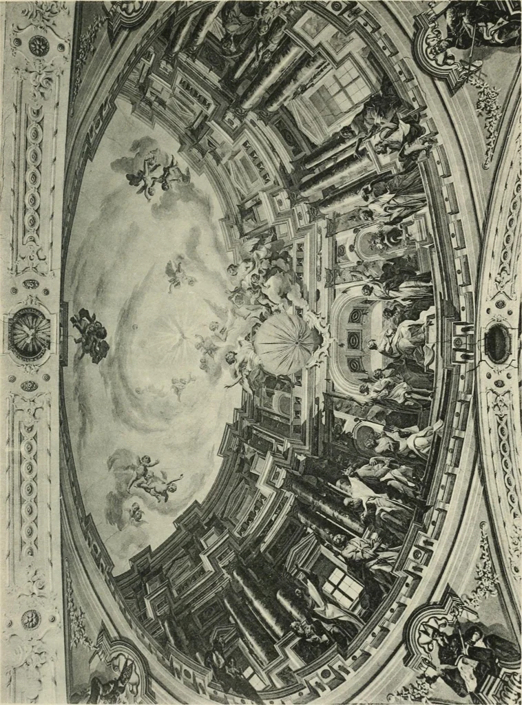 An illustration from Die Entwicklung der barocken Decken-malerei in Tirol. Mit 44 Tafeln und 6 Doppeltafeln, 1912, leaf 524