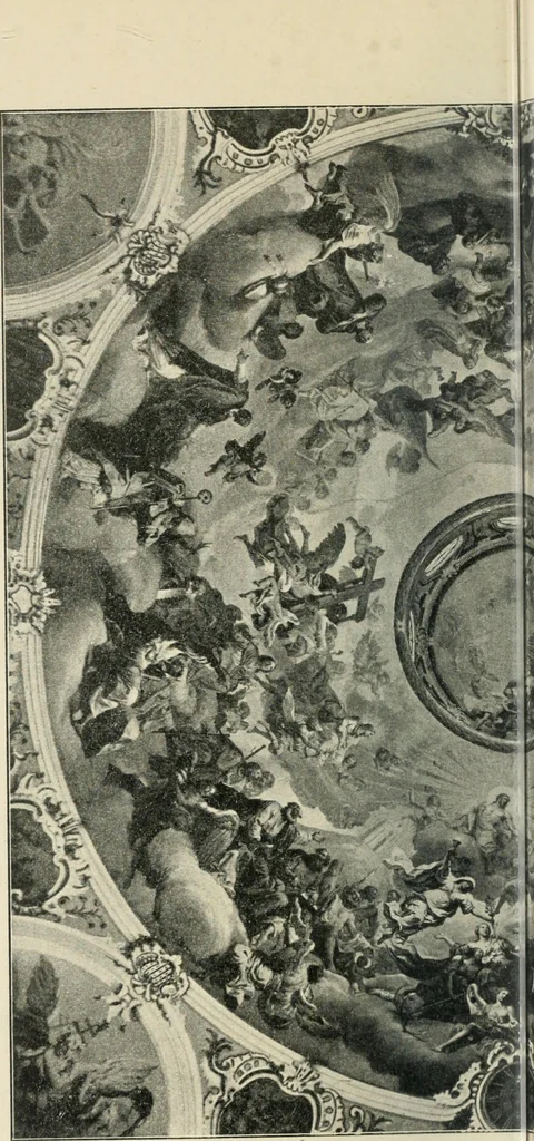 An illustration from Die Entwicklung der barocken Decken-malerei in Tirol. Mit 44 Tafeln und 6 Doppeltafeln, 1912, leaf 535