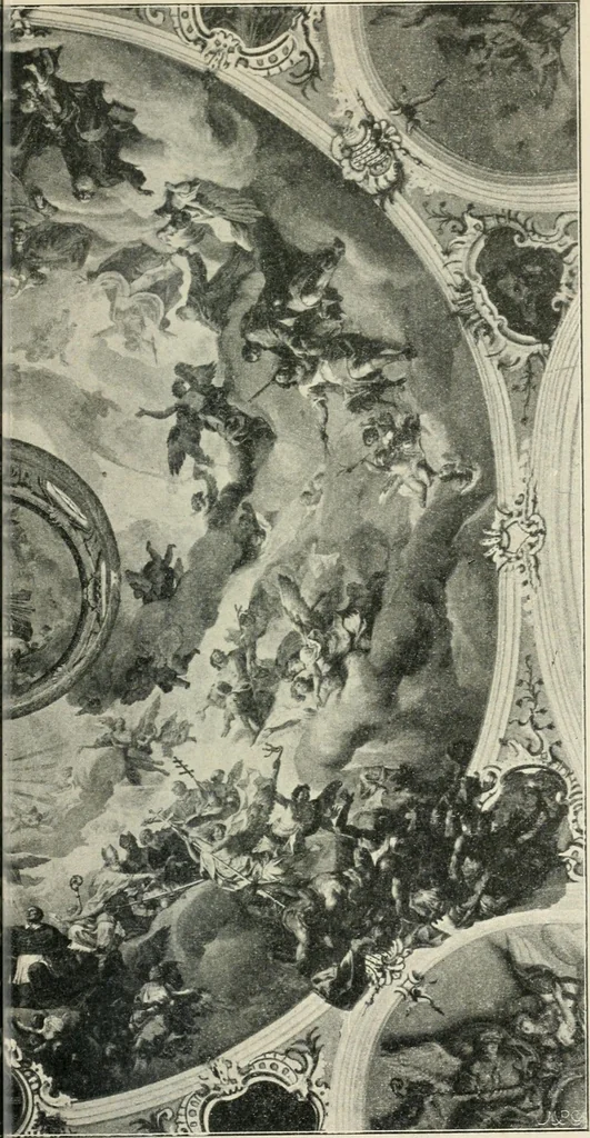 An illustration from Die Entwicklung der barocken Decken-malerei in Tirol. Mit 44 Tafeln und 6 Doppeltafeln, 1912, leaf 536