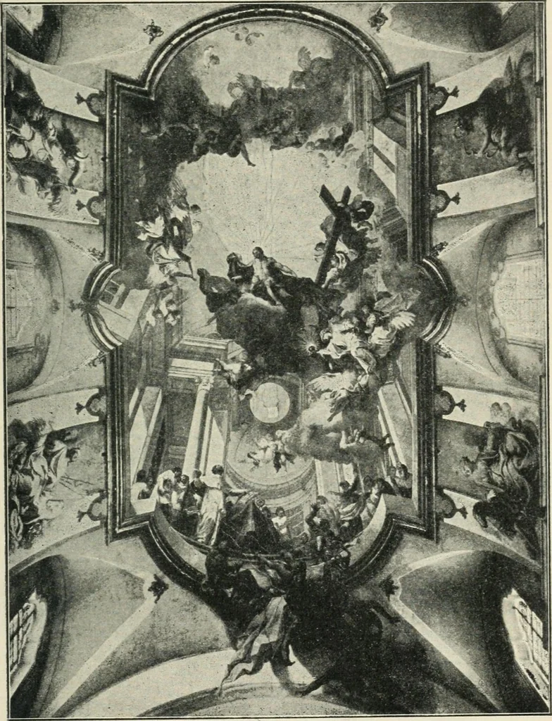 An illustration from Die Entwicklung der barocken Decken-malerei in Tirol. Mit 44 Tafeln und 6 Doppeltafeln, 1912, leaf 538