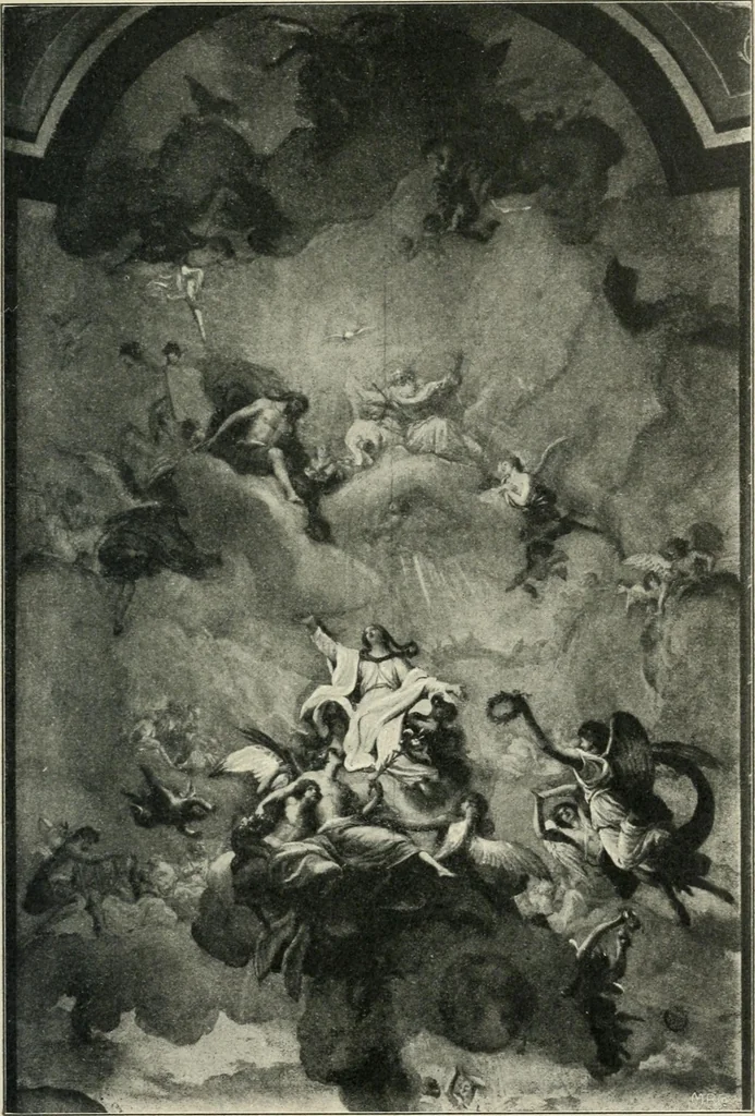 An illustration from Die Entwicklung der barocken Decken-malerei in Tirol. Mit 44 Tafeln und 6 Doppeltafeln, 1912, leaf 540