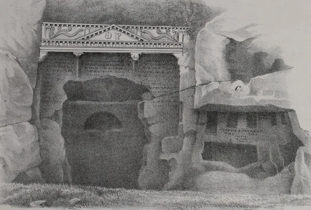 An illustration from Ephemeris Epigraphica; Corporis inscriptionum latinarum supplementum. Edita iussu Instituti archaeologici Romani, 1872, leaf 623