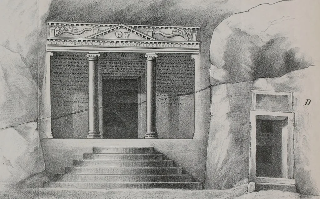 An illustration from Ephemeris Epigraphica; Corporis inscriptionum latinarum supplementum. Edita iussu Instituti archaeologici Romani, 1872, leaf 623