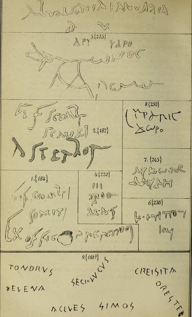 An illustration from Ephemeris epigraphica : Corporis inscriptionum Latinarum supplementum, 1872, leaf 161