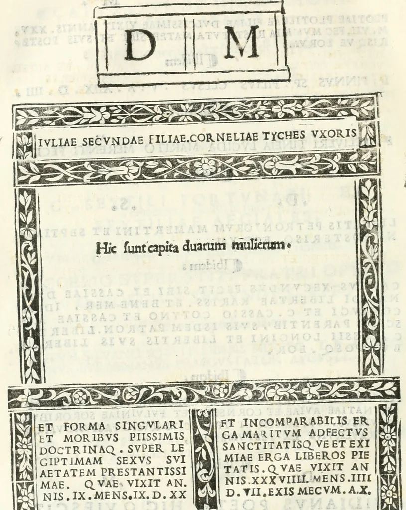 An illustration from Epigrammata antiqvae vrbis .., 1521, leaf 181