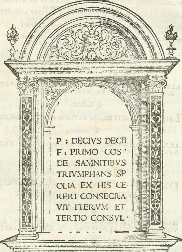 An illustration from Epigrammata antiqvae vrbis .., 1521, leaf 184