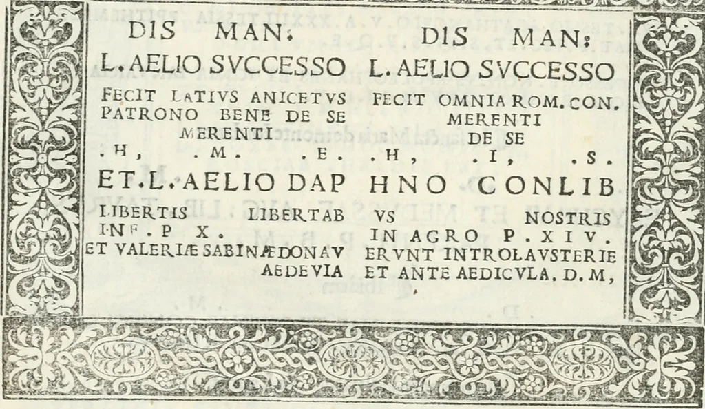 An illustration from Epigrammata antiqvae vrbis .., 1521, leaf 200