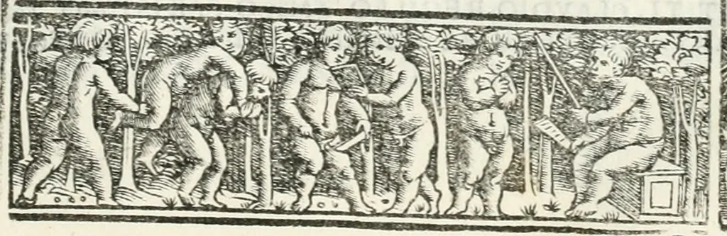 An illustration from Epigrammata antiqvae vrbis .., 1521, leaf 204