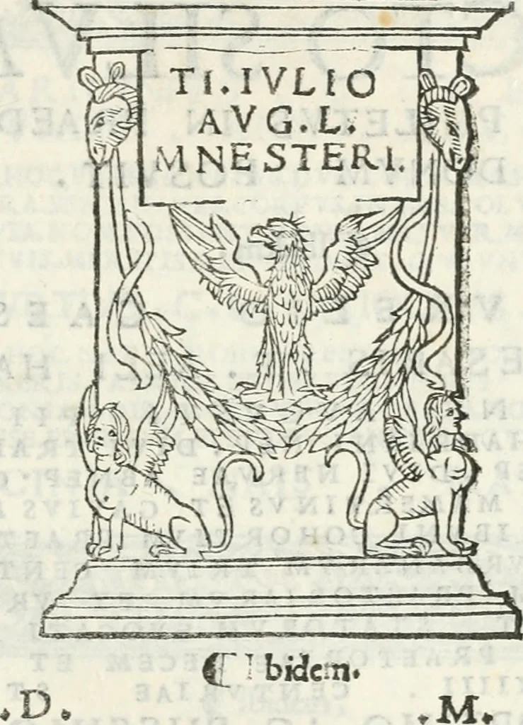 An illustration from Epigrammata antiqvae vrbis .., 1521, leaf 240