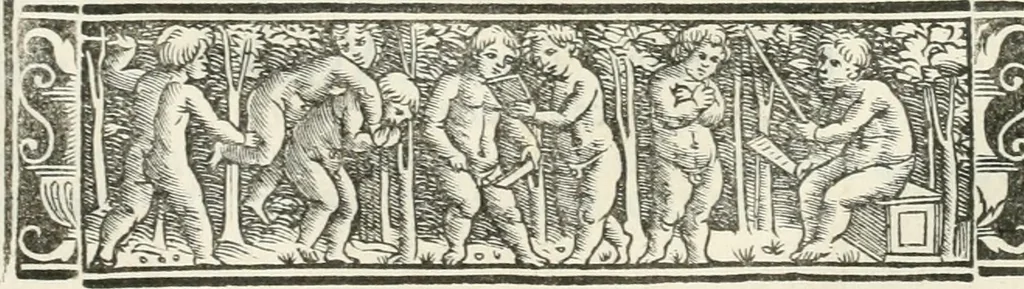An illustration from Epigrammata antiqvae vrbis .., 1521, leaf 54