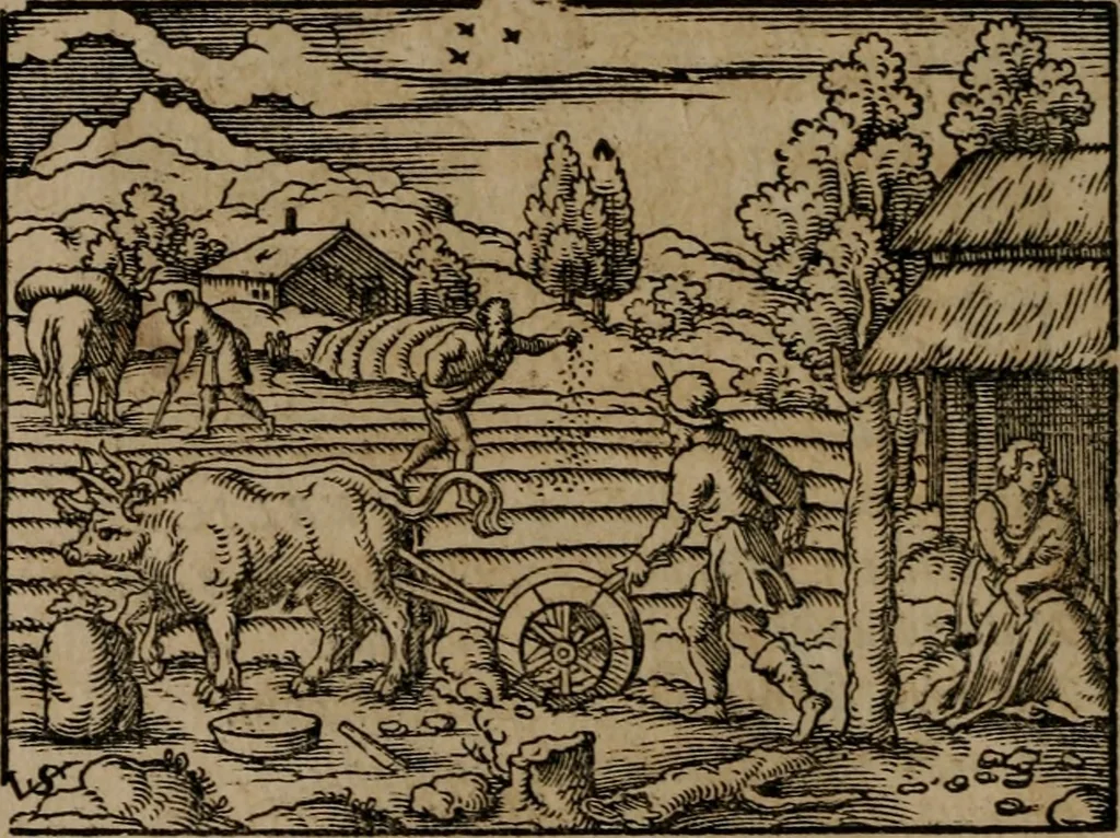 An illustration from Epigrammata Philippi Melanthonis selectiora : formvlis precvm, historiis, paraphrasi dictorum diuinorum, & sententijs grauissimis maxime insignia, 1583, leaf 285
