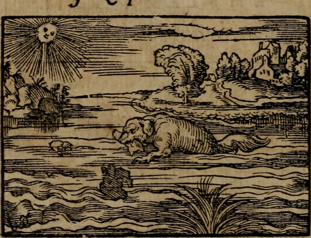 An illustration from Epigrammata Philippi Melanthonis selectiora : formvlis precvm, historiis, paraphrasi dictorum diuinorum, & sententijs grauissimis maxime insignia, 1583, leaf 325