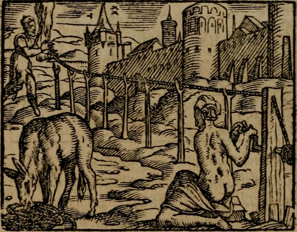 An illustration from Epigrammata Philippi Melanthonis selectiora : formvlis precvm, historiis, paraphrasi dictorum diuinorum, & sententijs grauissimis maxime insignia, 1583, leaf 331