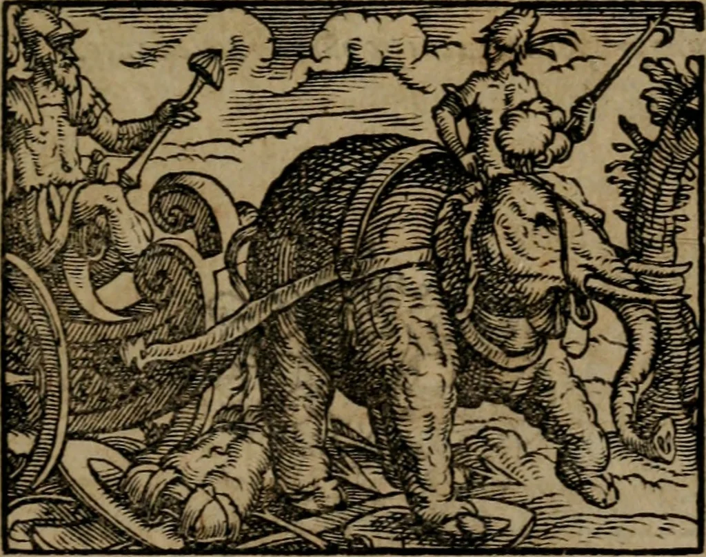 An illustration from Epigrammata Philippi Melanthonis selectiora : formvlis precvm, historiis, paraphrasi dictorum diuinorum, & sententijs grauissimis maxime insignia, 1583, leaf 346