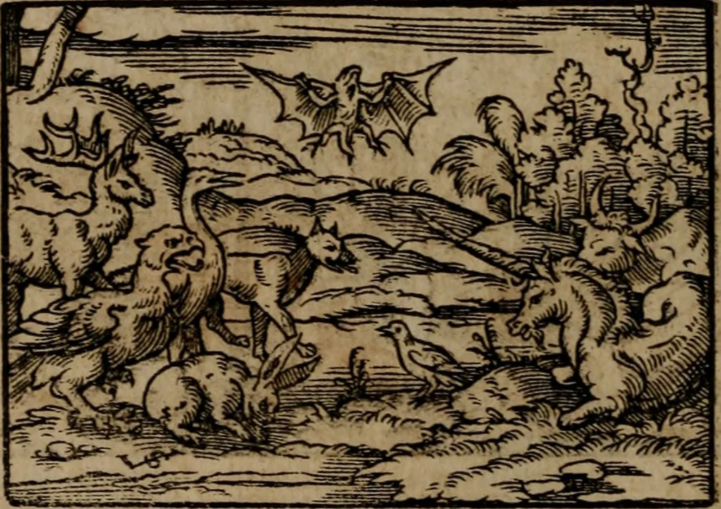 An illustration from Epigrammata Philippi Melanthonis selectiora : formvlis precvm, historiis, paraphrasi dictorum diuinorum, & sententijs grauissimis maxime insignia, 1583, leaf 365