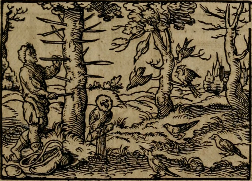 An illustration from Epigrammata Philippi Melanthonis selectiora : formvlis precvm, historiis, paraphrasi dictorum diuinorum, & sententijs grauissimis maxime insignia, 1583, leaf 366