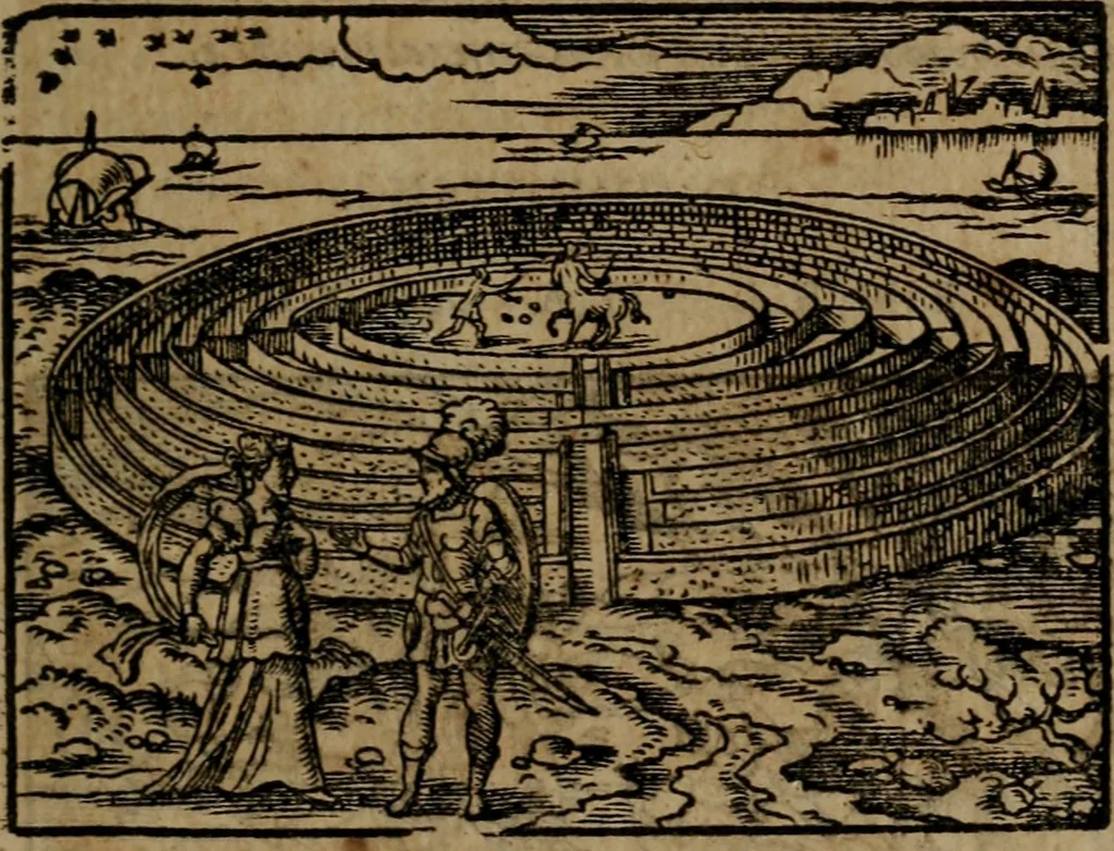 An illustration from Epigrammata Philippi Melanthonis selectiora : formvlis precvm, historiis, paraphrasi dictorum diuinorum, & sententijs grauissimis maxime insignia, 1583, leaf 394