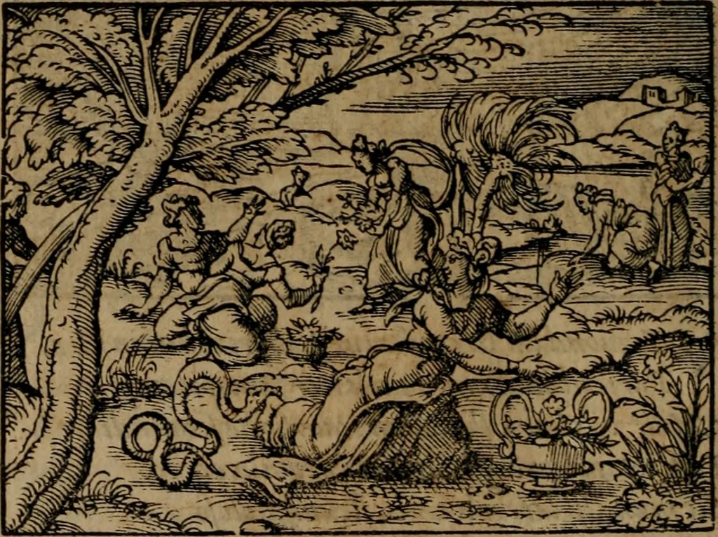 An illustration from Epigrammata Philippi Melanthonis selectiora : formvlis precvm, historiis, paraphrasi dictorum diuinorum, & sententijs grauissimis maxime insignia, 1583, leaf 395