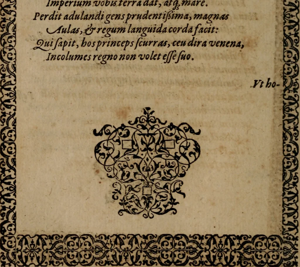 An illustration from Epigrammata Philippi Melanthonis selectiora : formvlis precvm, historiis, paraphrasi dictorum diuinorum, & sententijs grauissimis maxime insignia, 1583, leaf 433