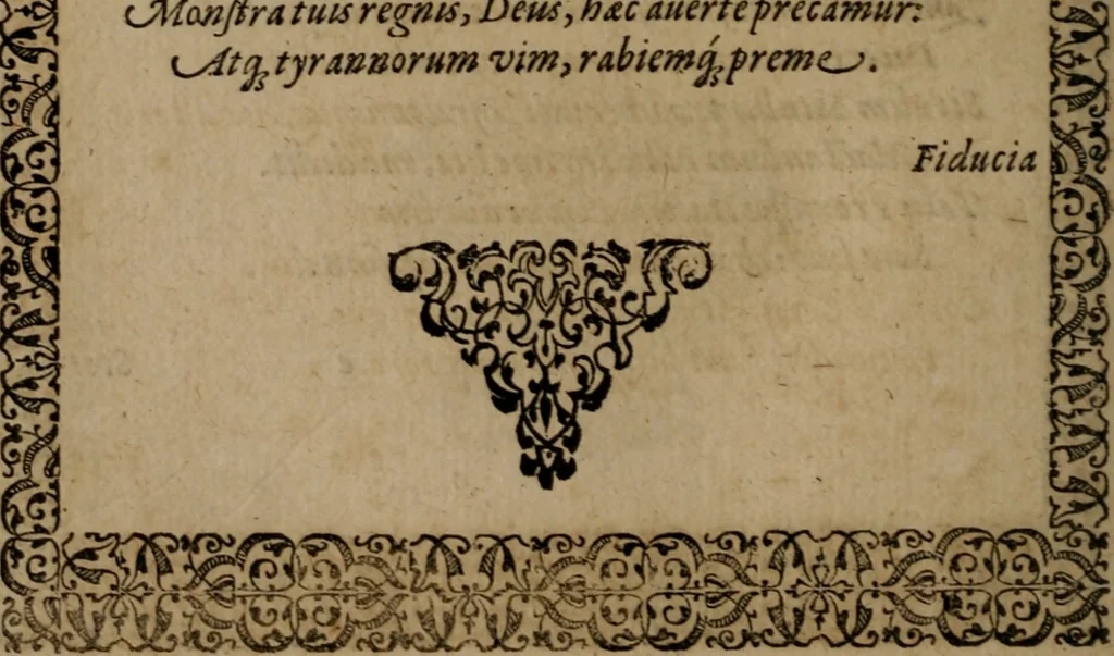 An illustration from Epigrammata Philippi Melanthonis selectiora : formvlis precvm, historiis, paraphrasi dictorum diuinorum, & sententijs grauissimis maxime insignia, 1583, leaf 435