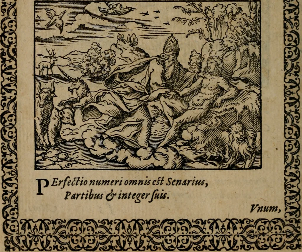 An illustration from Epigrammata Philippi Melanthonis selectiora : formvlis precvm, historiis, paraphrasi dictorum diuinorum, & sententijs grauissimis maxime insignia, 1583, leaf 447