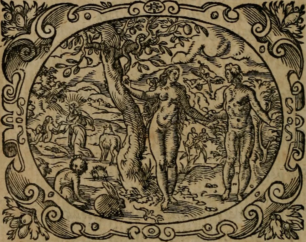 An illustration from Epigrammata Philippi Melanthonis selectiora : formvlis precvm, historiis, paraphrasi dictorum diuinorum, & sententijs grauissimis maxime insignia, 1583, leaf 449