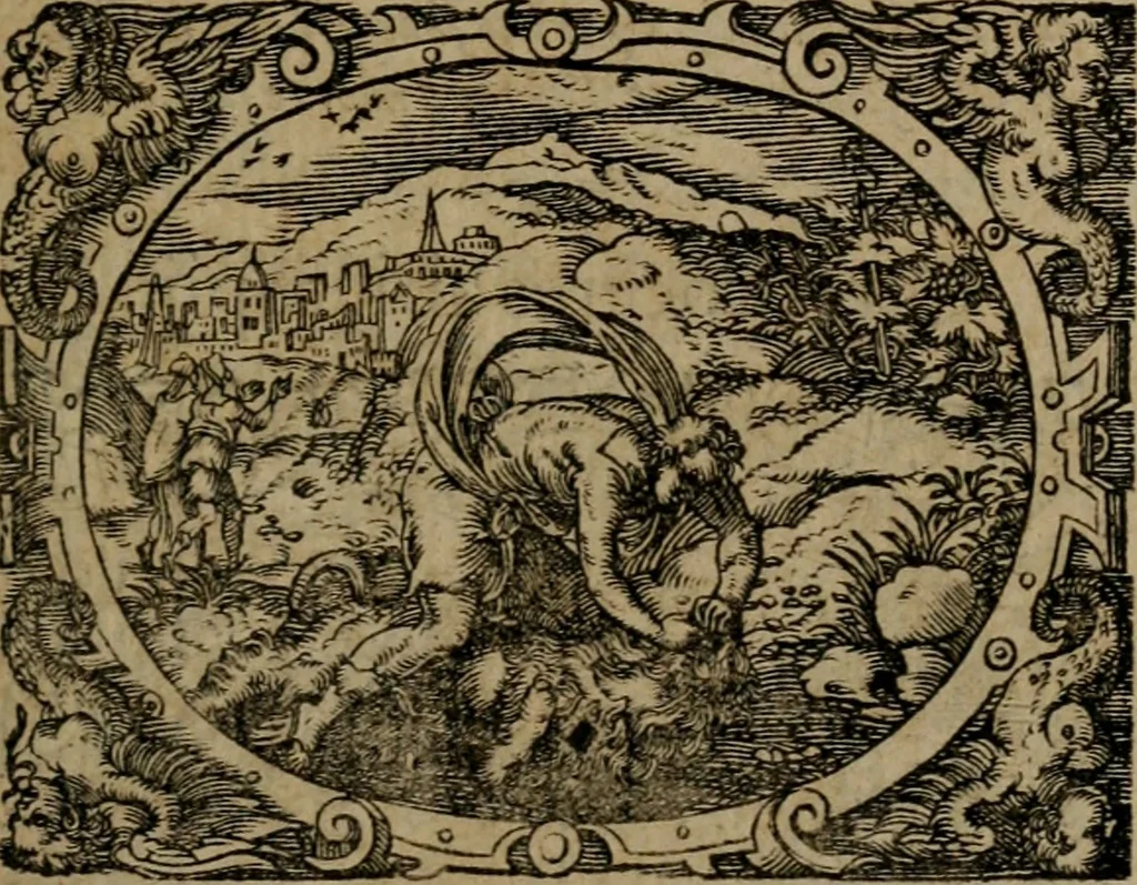 An illustration from Epigrammata Philippi Melanthonis selectiora : formvlis precvm, historiis, paraphrasi dictorum diuinorum, & sententijs grauissimis maxime insignia, 1583, leaf 468