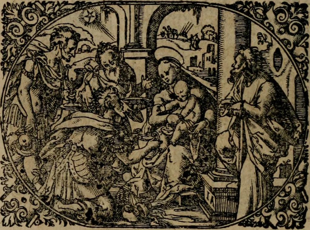 An illustration from Epigrammata Philippi Melanthonis selectiora : formvlis precvm, historiis, paraphrasi dictorum diuinorum, & sententijs grauissimis maxime insignia, 1583, leaf 479