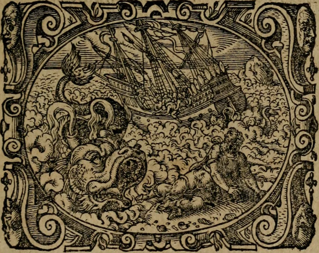 An illustration from Epigrammata Philippi Melanthonis selectiora : formvlis precvm, historiis, paraphrasi dictorum diuinorum, & sententijs grauissimis maxime insignia, 1583, leaf 488