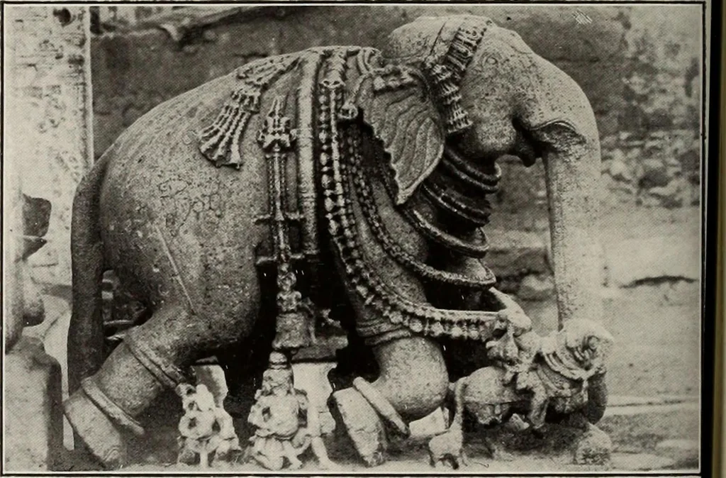 An illustration from Epigraphia carnatica. By B. Lewis Rice, Director of Archaeological Researches in Mysore, 1894, leaf 137