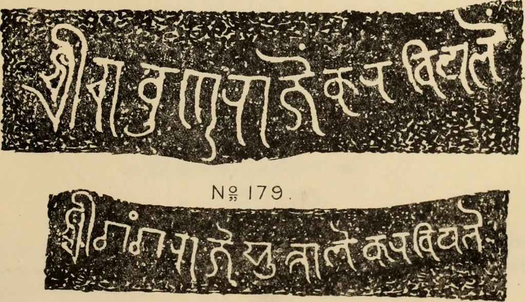 An illustration from Epigraphia carnatica. By B. Lewis Rice, Director of Archaeological Researches in Mysore, 1894, leaf 308