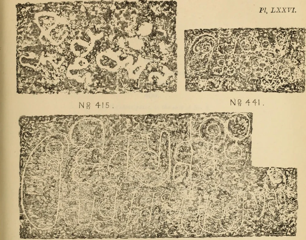 An illustration from Epigraphia carnatica. By B. Lewis Rice, Director of Archaeological Researches in Mysore, 1894, leaf 424