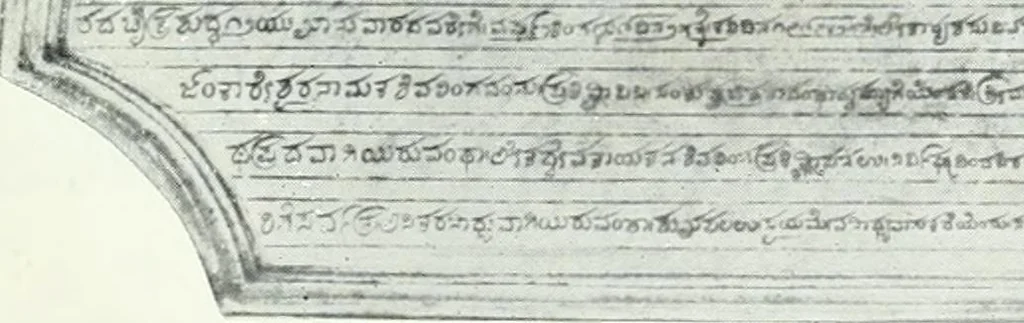 An illustration from Epigraphia carnatica. By B. Lewis Rice, Director of Archaeological Researches in Mysore, 1894, leaf 201