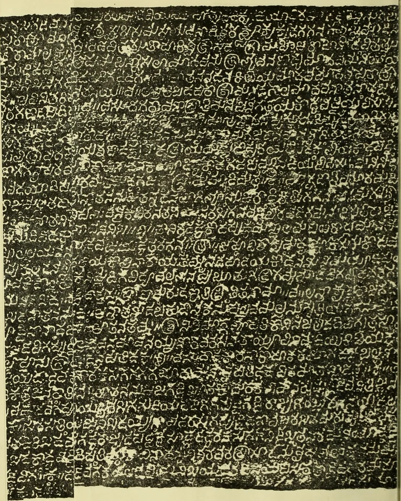 An illustration from Epigraphia carnatica. By B. Lewis Rice, Director of Archaeological Researches in Mysore, 1894, leaf 308