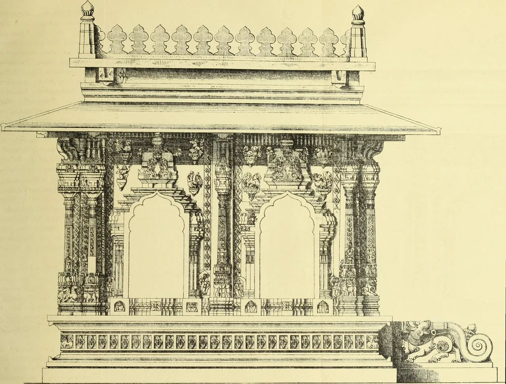 An illustration from Epigraphia carnatica. By B. Lewis Rice, Director of Archaeological Researches in Mysore, 1894, leaf 33